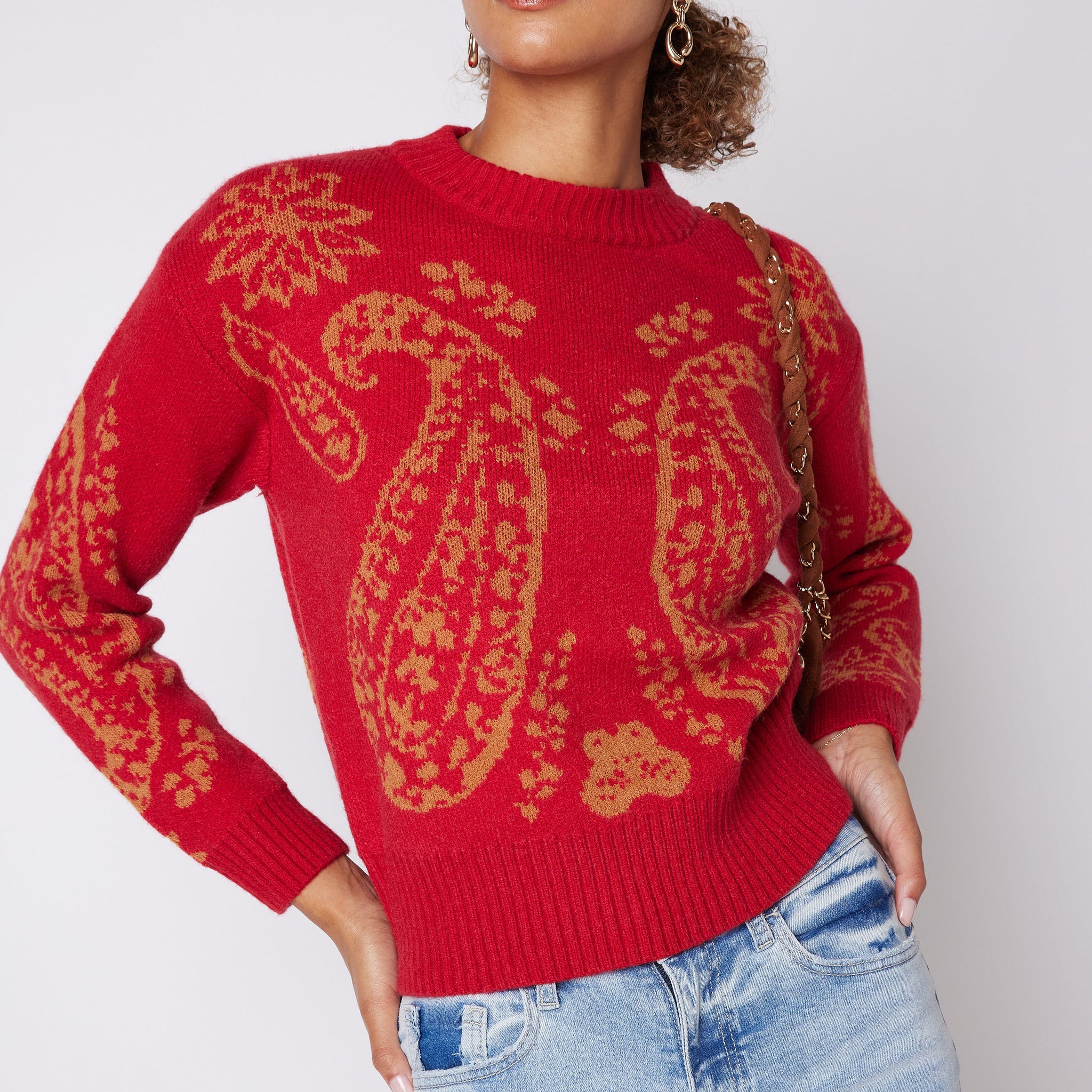 SALE - Sara Paisley Knit Sweater
