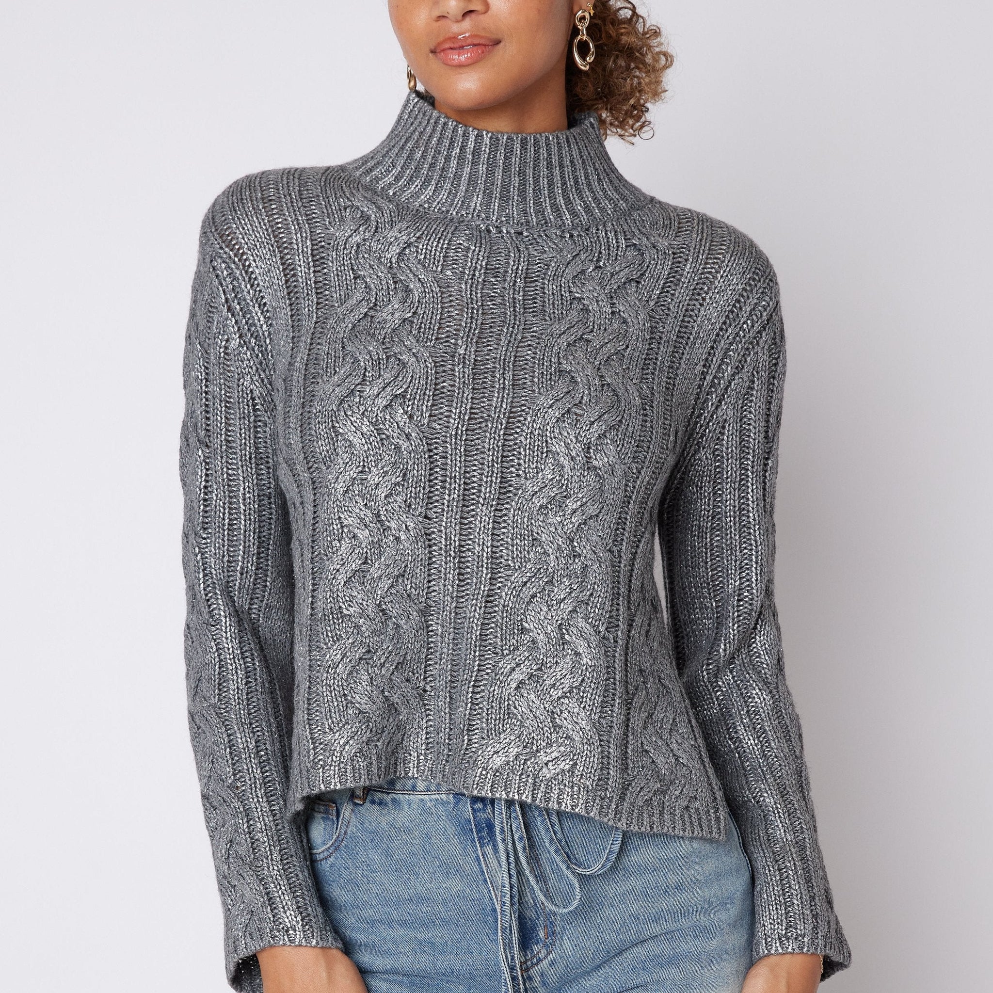 SALE - Keira Turtleneck Cable Sweater