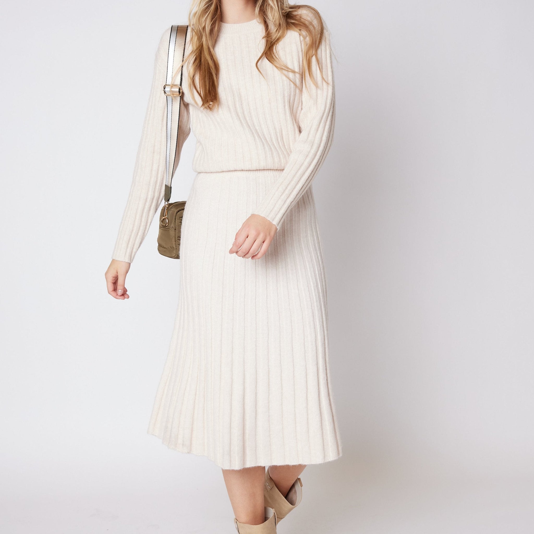 SALE - Hayes Flare Sweater Midi Skirt