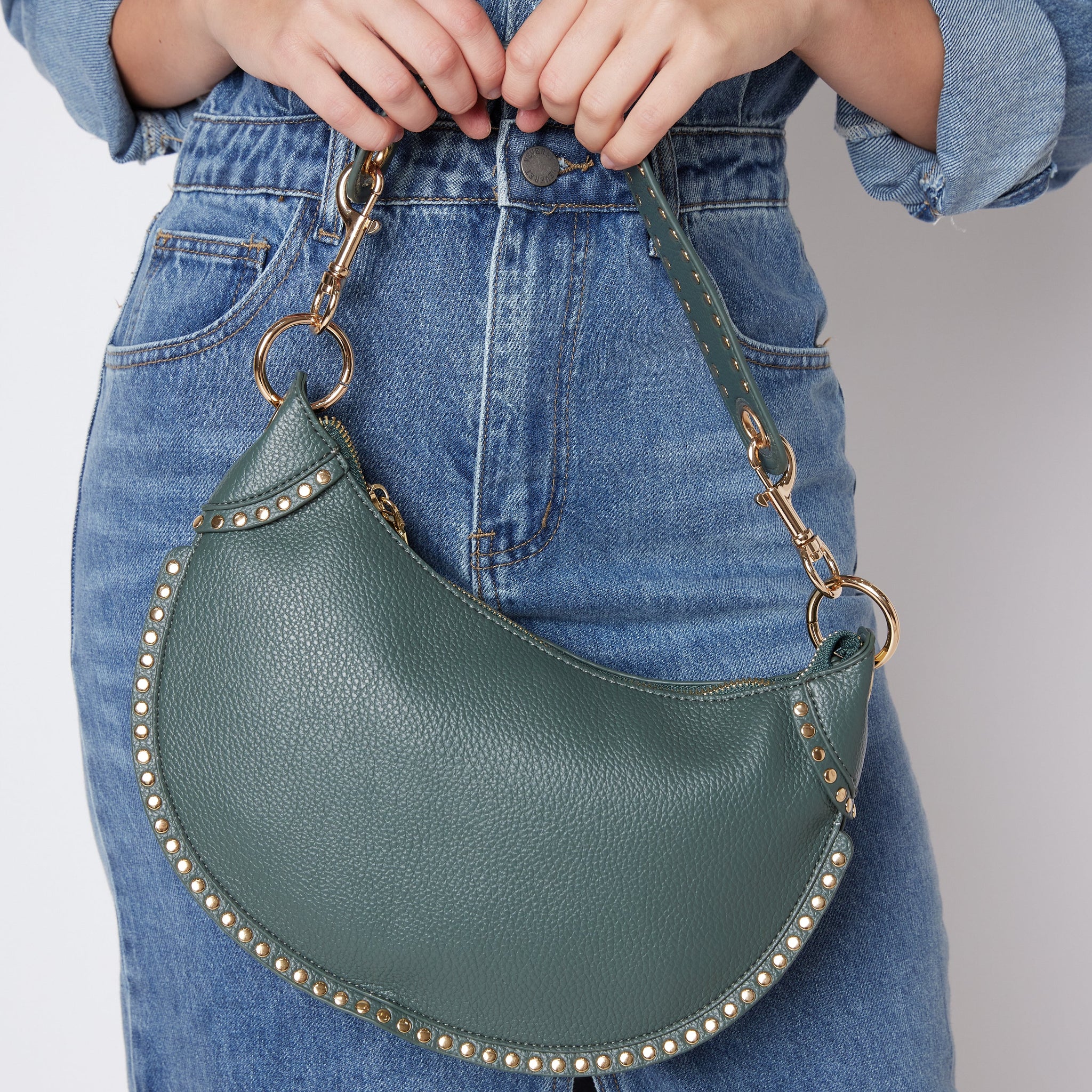 Jenna Studded Shoulder Bag