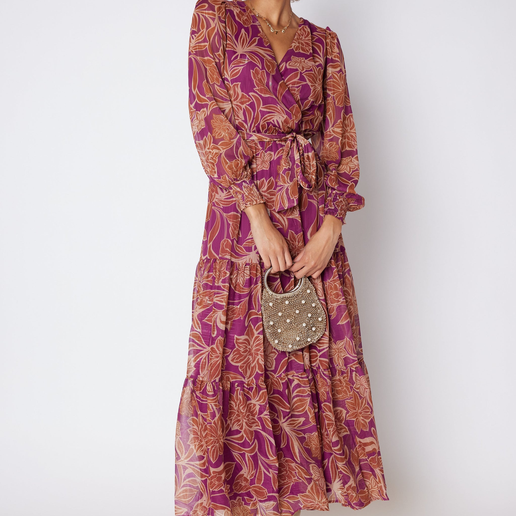 SALE - Glenn Printed Wrap Dress
