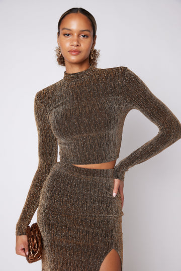 SALE - Kane Metallic Knit Top