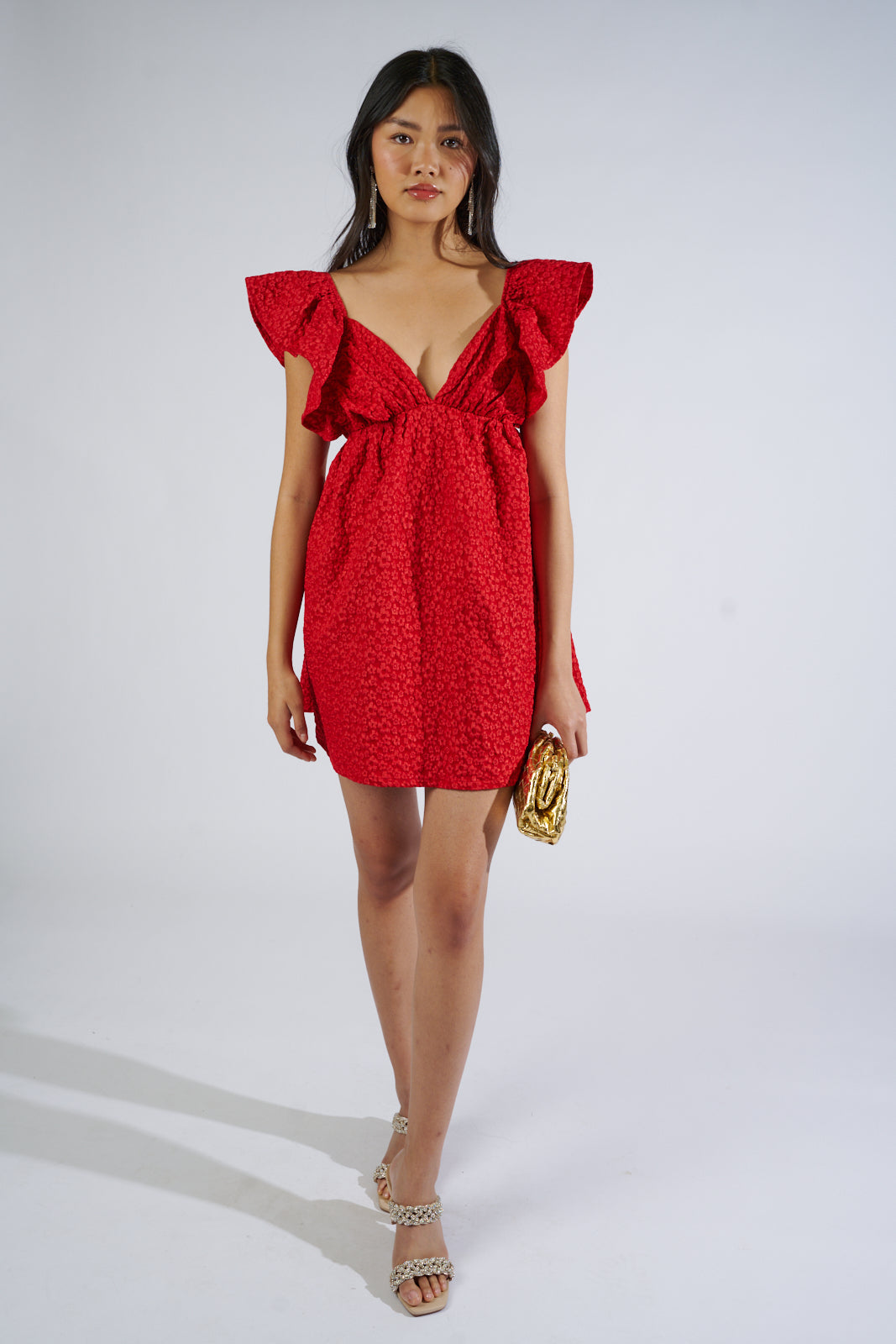 SALE - Gianna Flutter Sleeve Dress