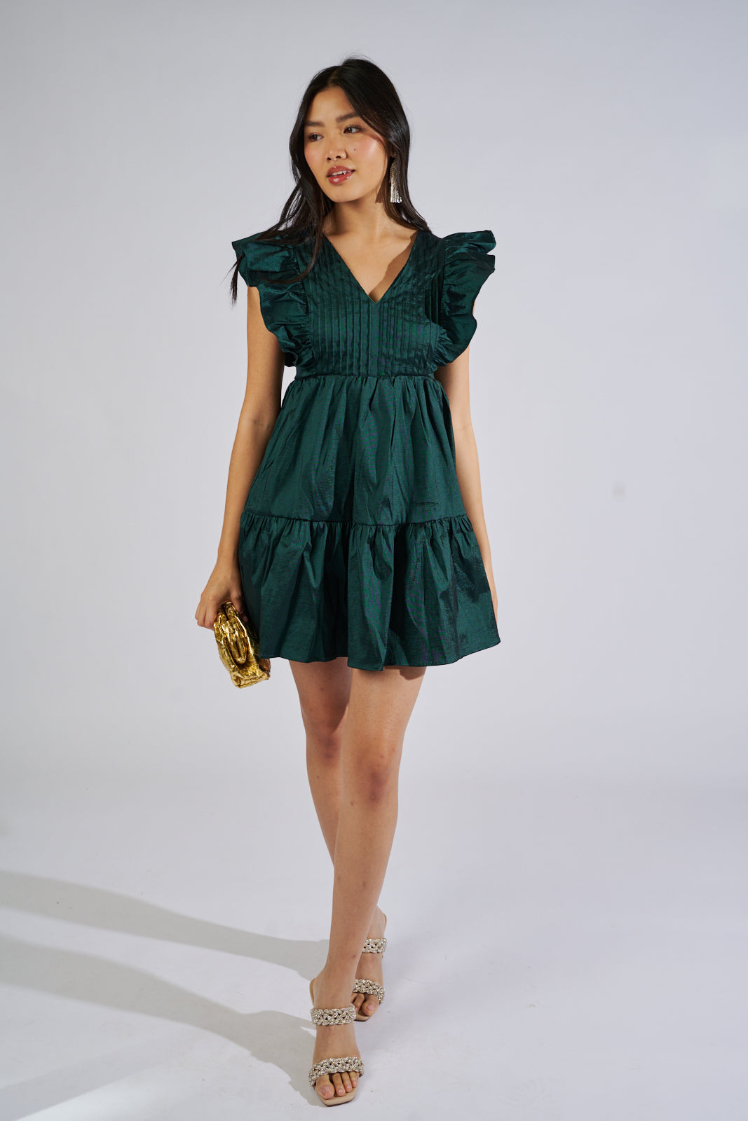 SALE - Jovi Ruffle Sleeve Mini Dress