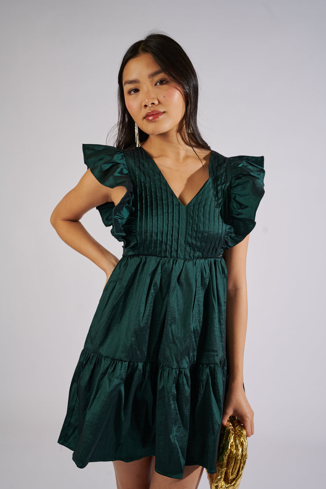 SALE - Jovi Ruffle Sleeve Mini Dress