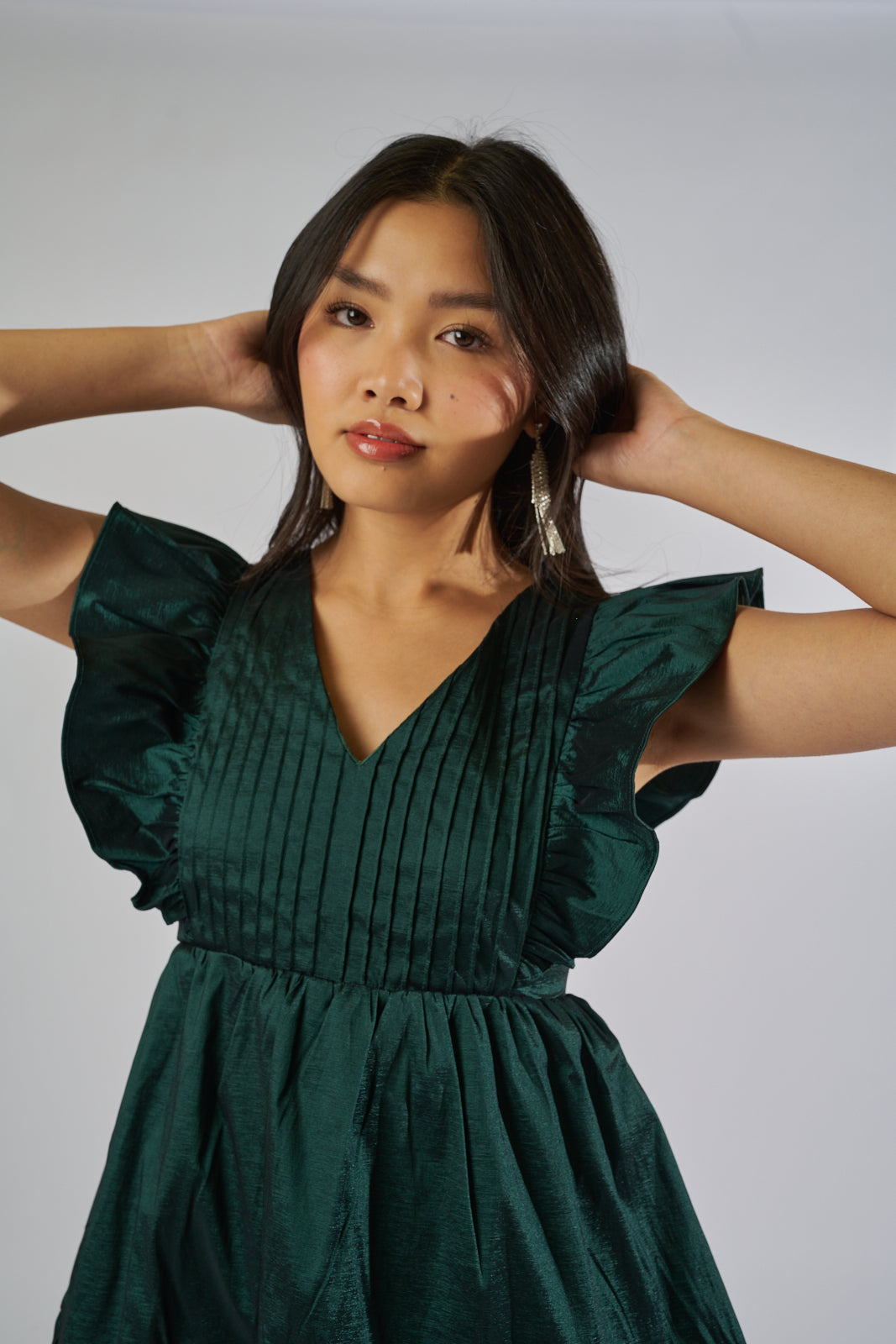 SALE - Jovi Ruffle Sleeve Mini Dress