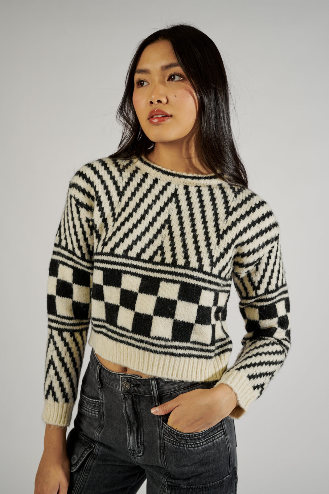 SALE - Fiona Checkered Sweater