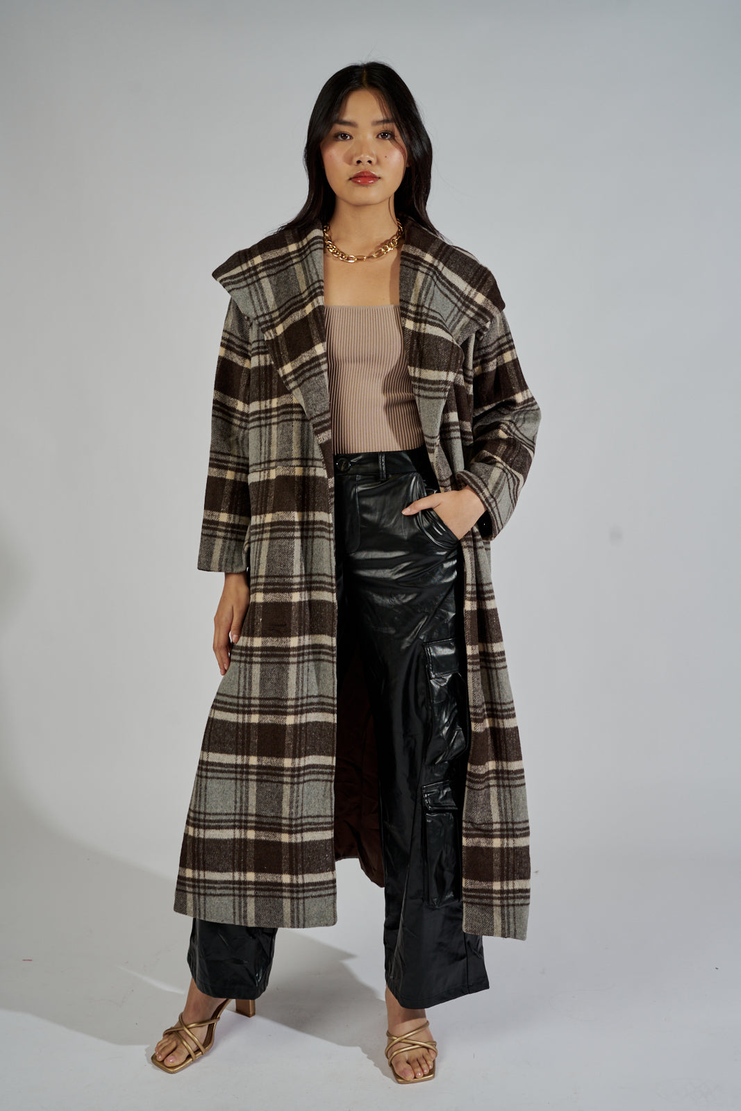 Carson Oversized Plaid Coat