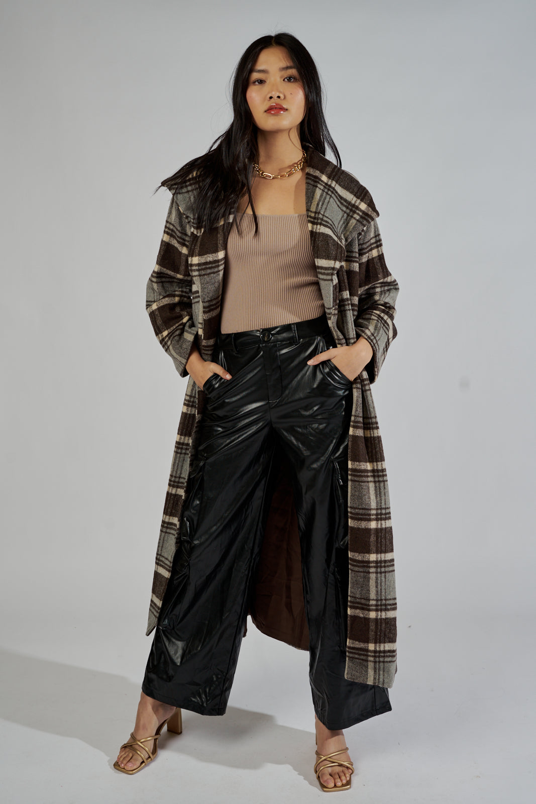 Carson Oversized Plaid Coat
