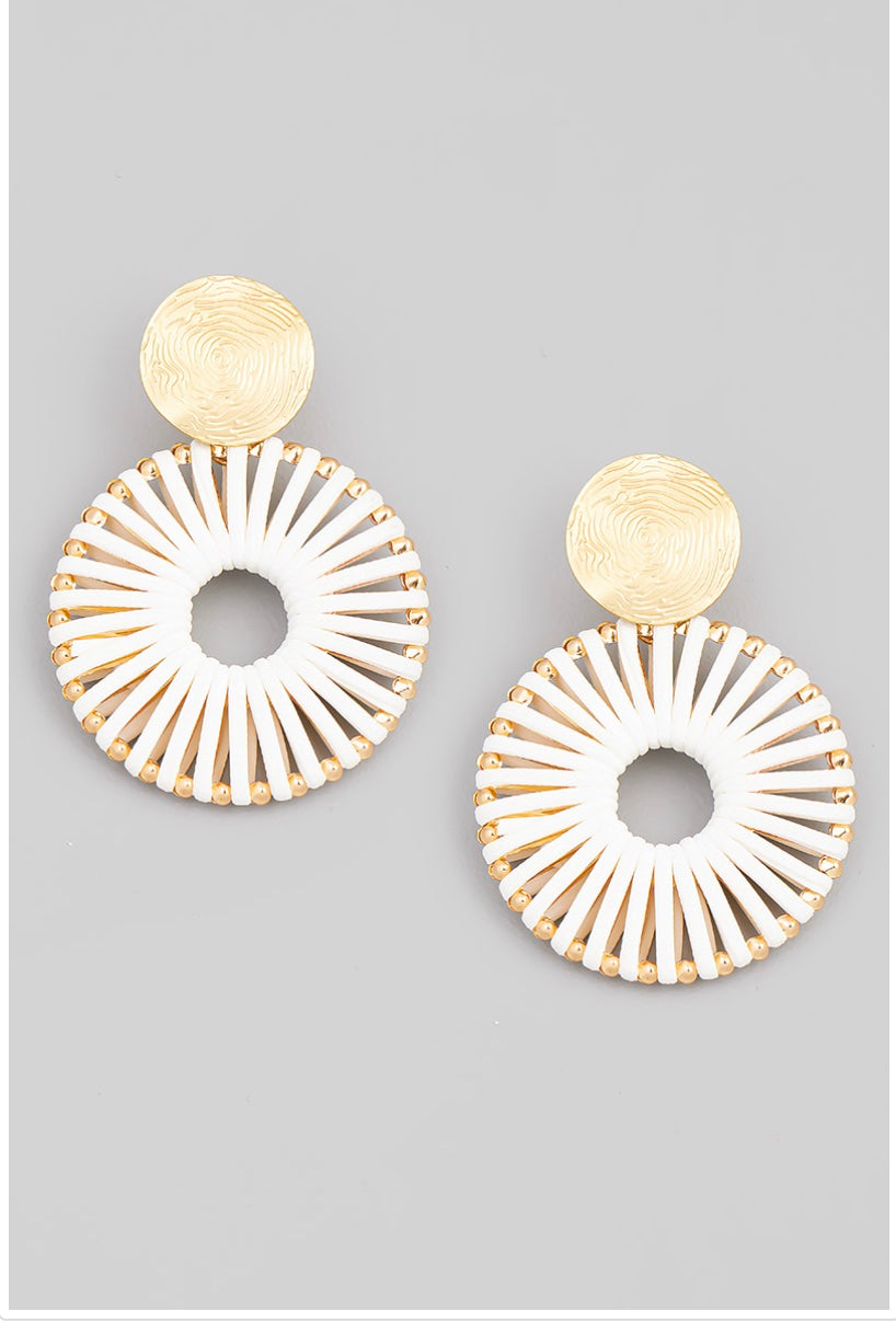 Ester Round Drop Earrings