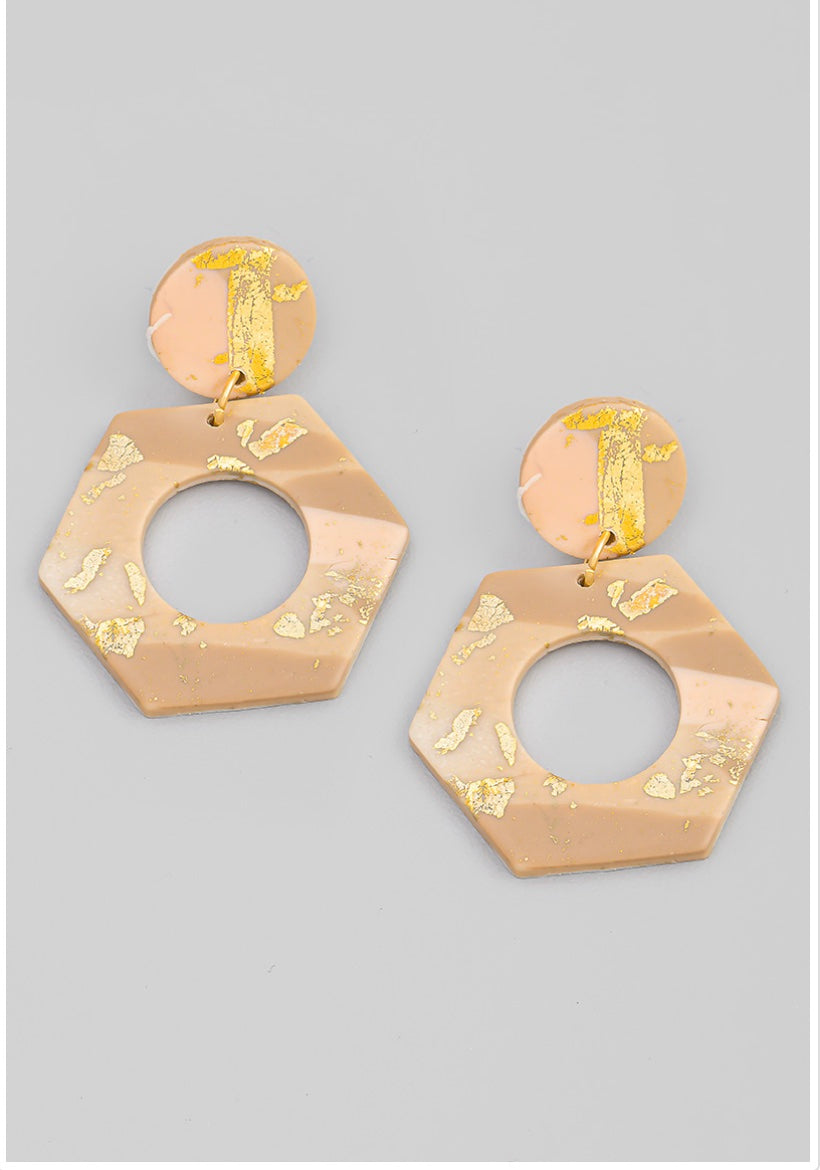 Fulton Hexagon Earrings