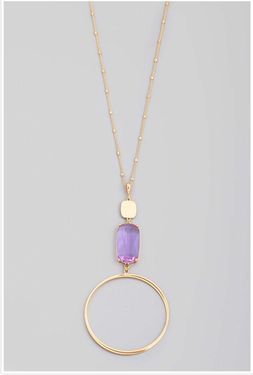 Gisselle Crystal Pendant Necklace