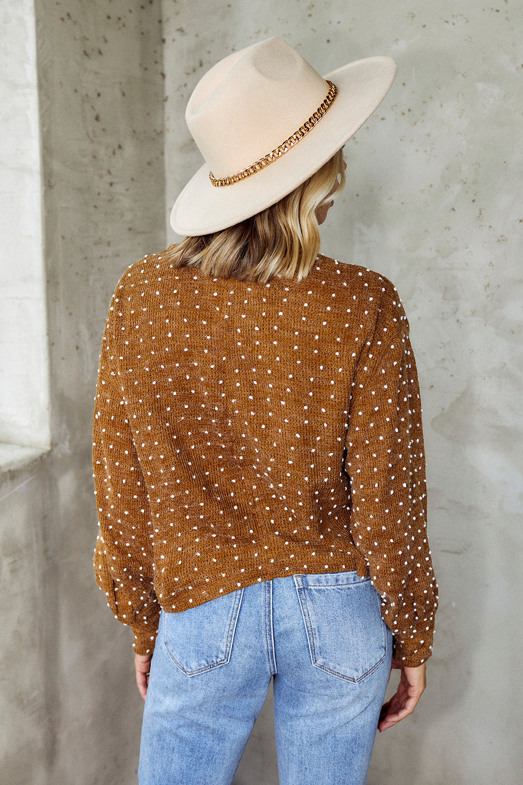 Gwen Chain Detail Wide Brim Hat