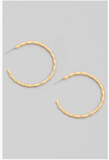 Karolina Bamboo Hoop Earrings