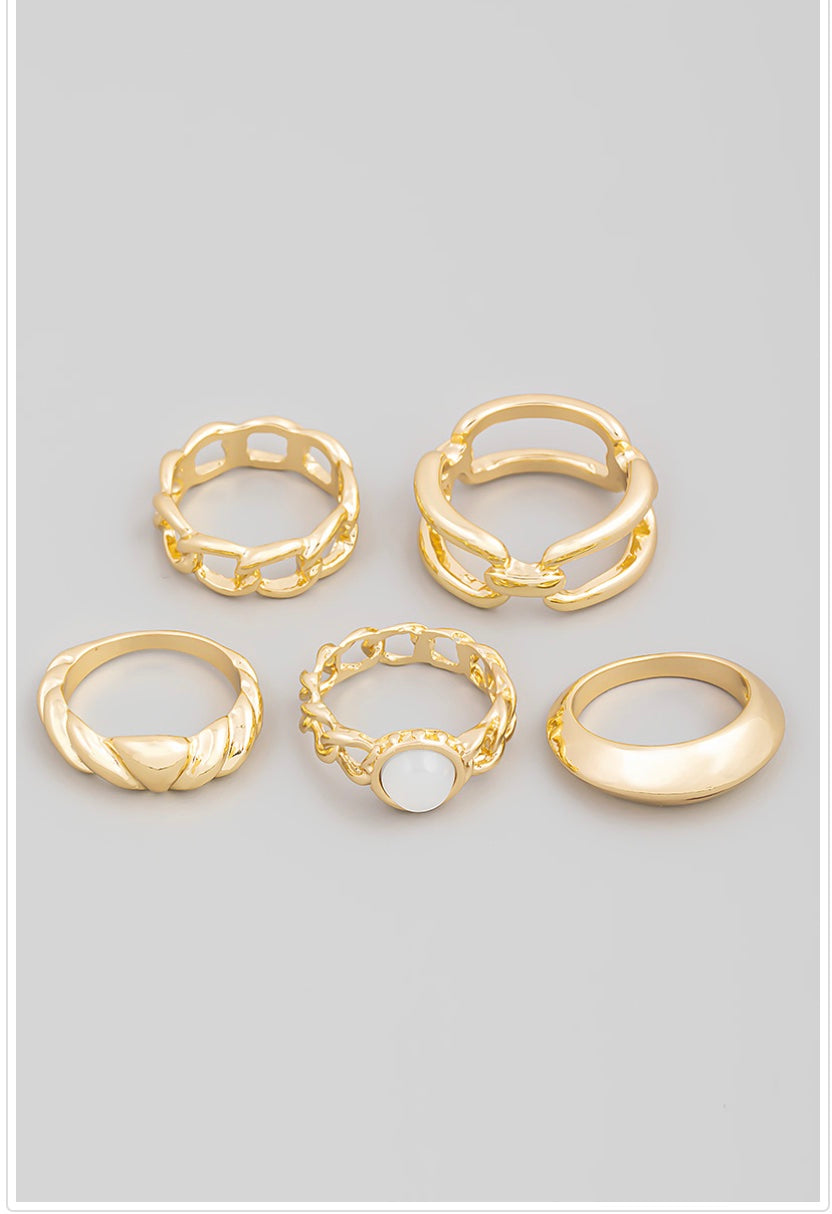 Lynne Chain Ring Set