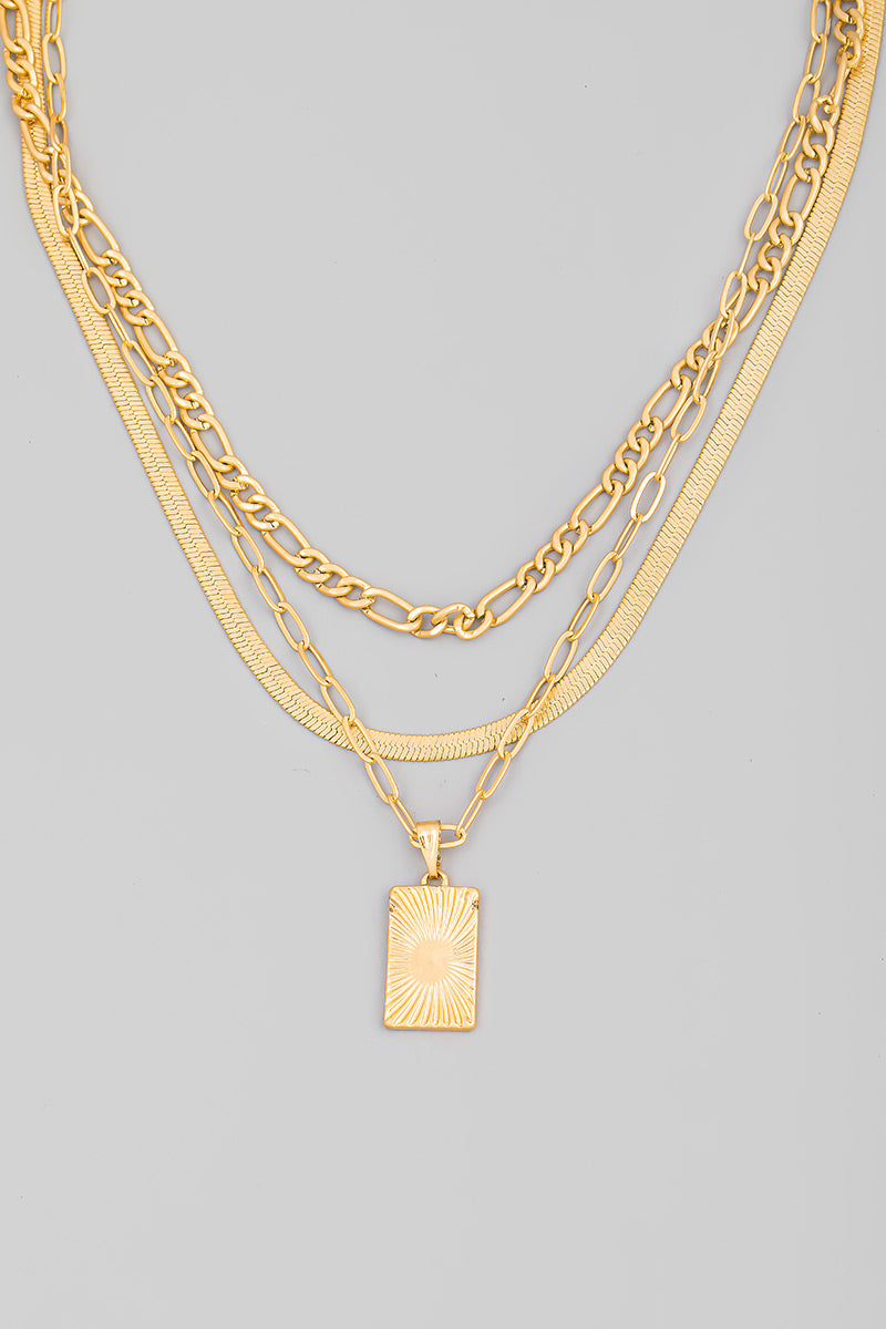 Mekia Sun Ray Pendant Necklace