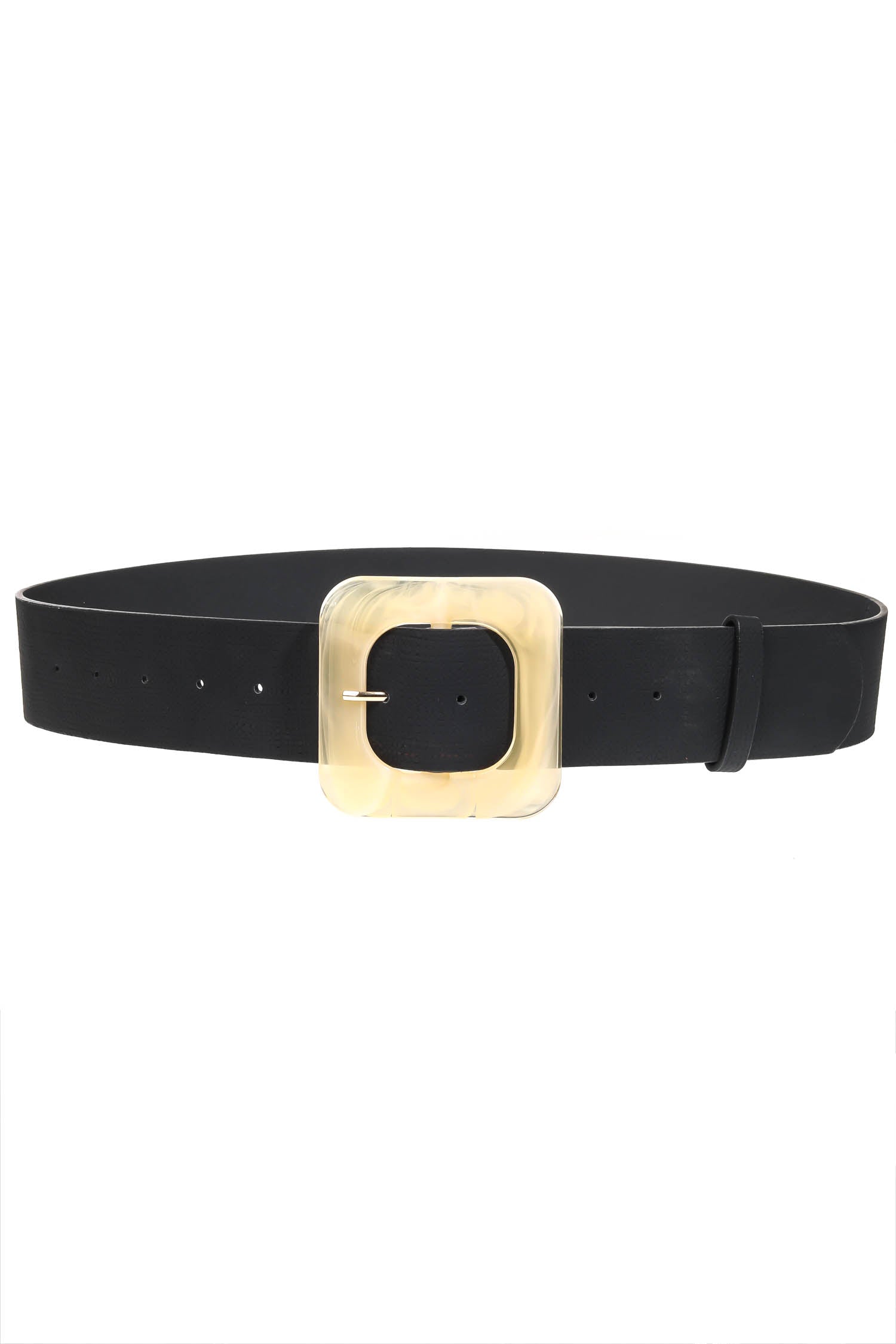 Melbourne Square Lucite Buckle Belt
