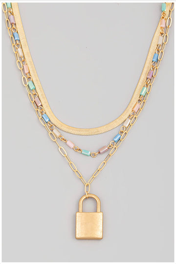 Raxia Lock Necklace