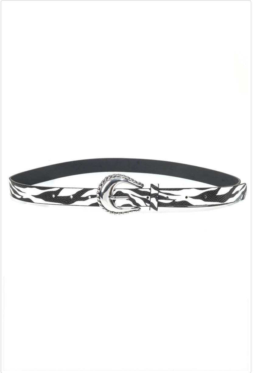 Sho Zebra Printed Belt