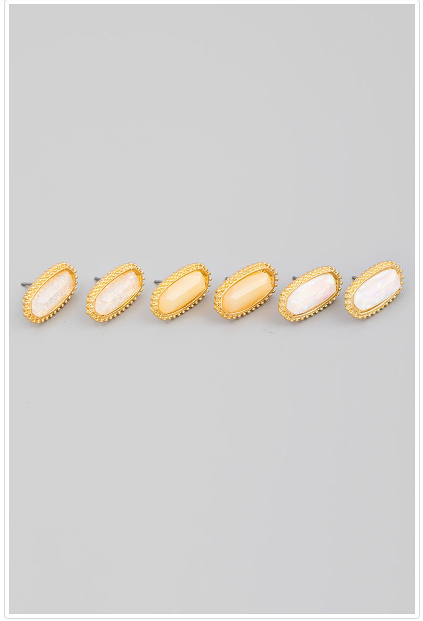 Samiah Mini Oval Earrings