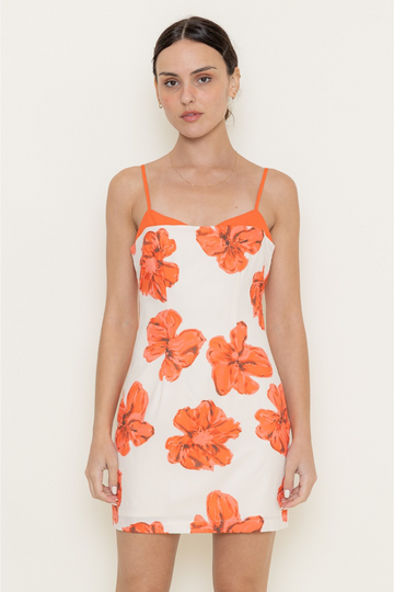 Davis Peekaboo Contrast Mini Dress
