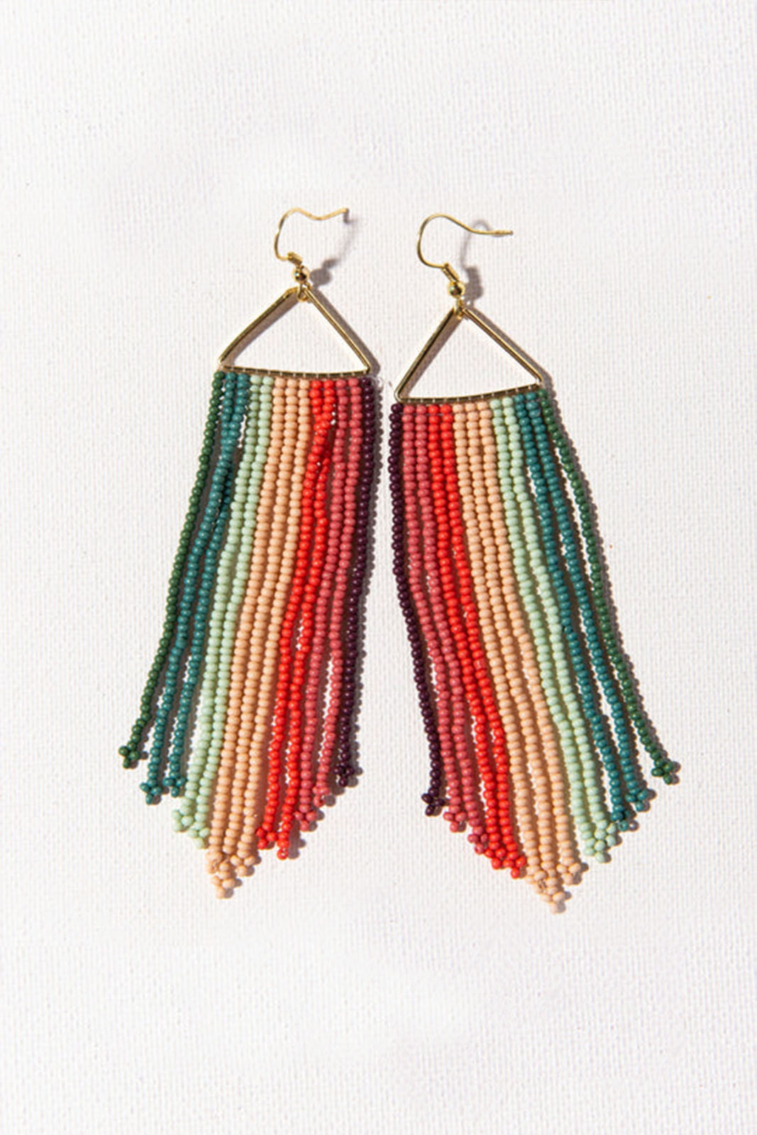 Ink+Alloy Multi Color Fringe Earring