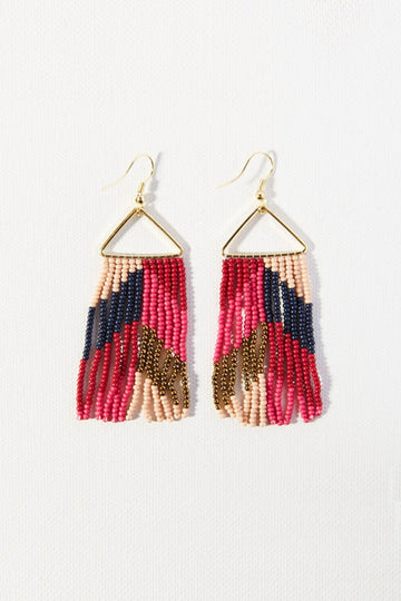 Ink+Alloy Chevron On Triangle Earring