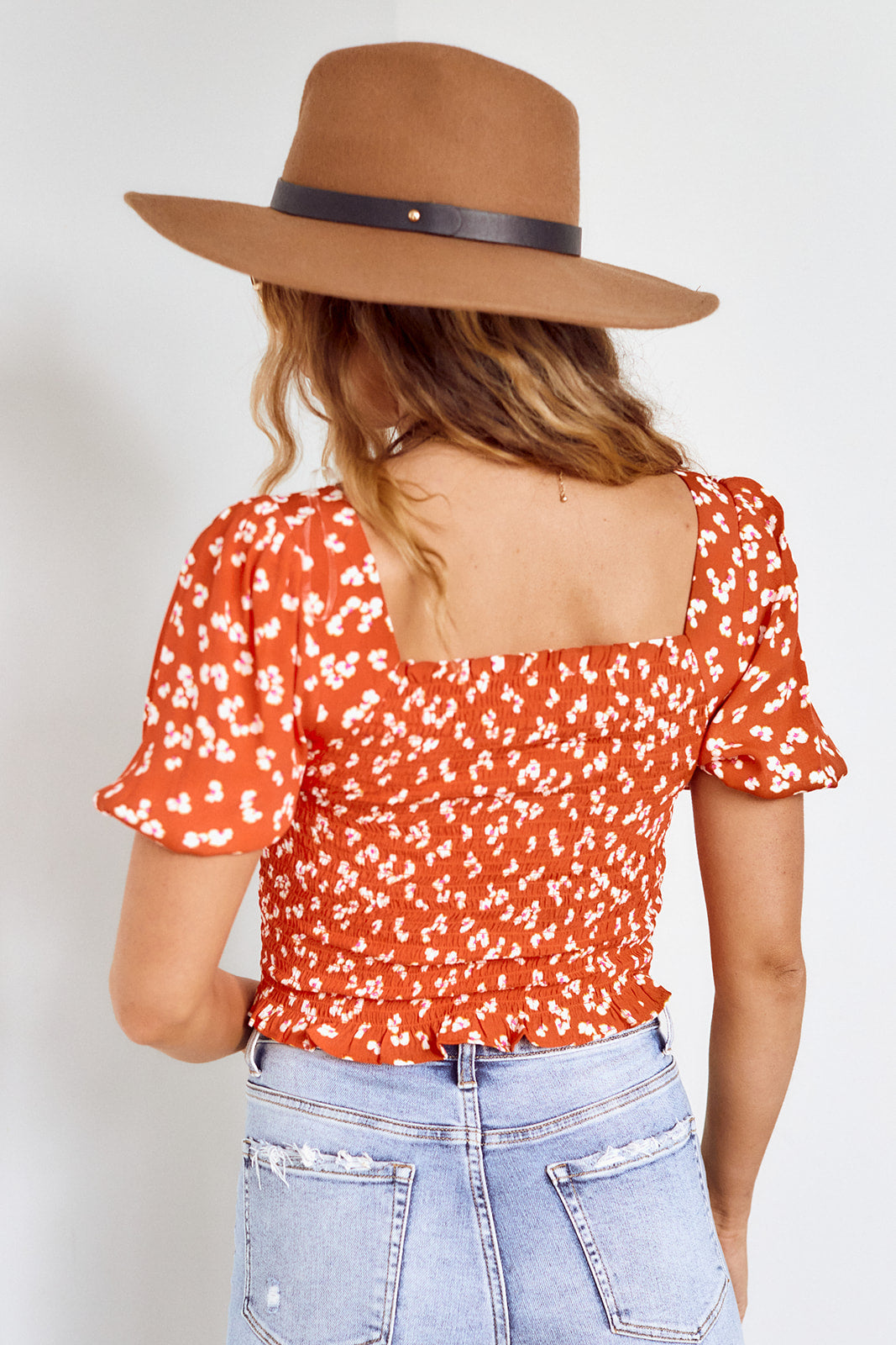 Kara Smocked Floral Blouse