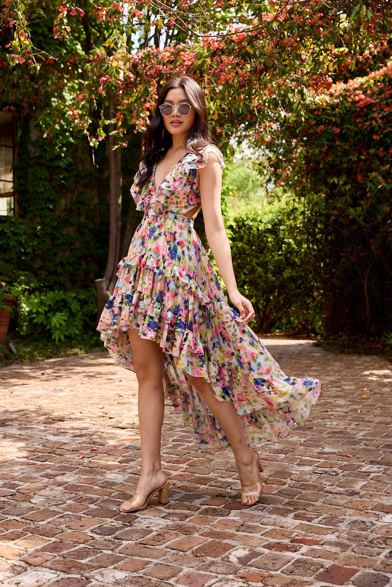 SALE - Molly Ruffle High Lo Dress