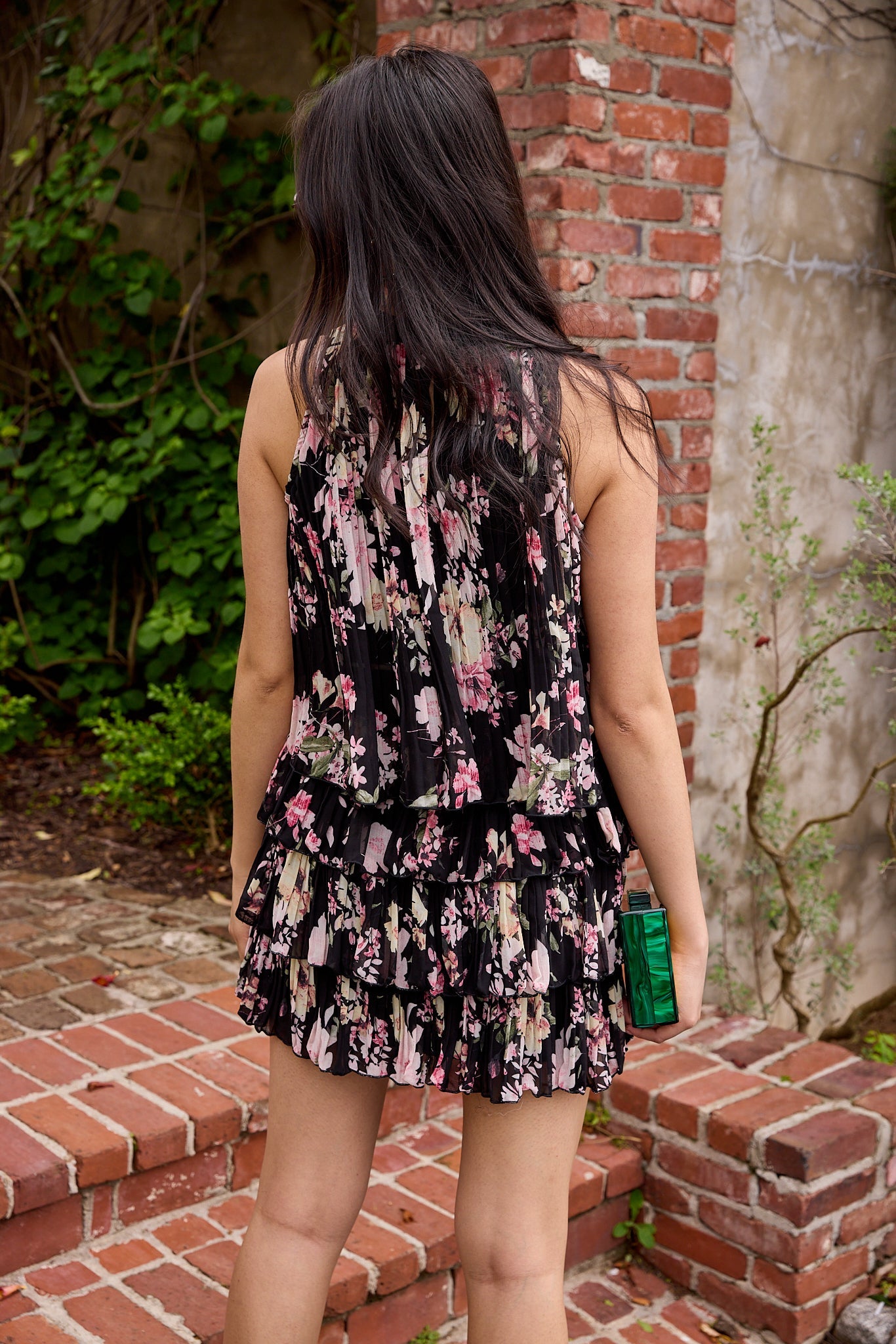 SALE - Beck Pleated Detail Belted Mini Dress
