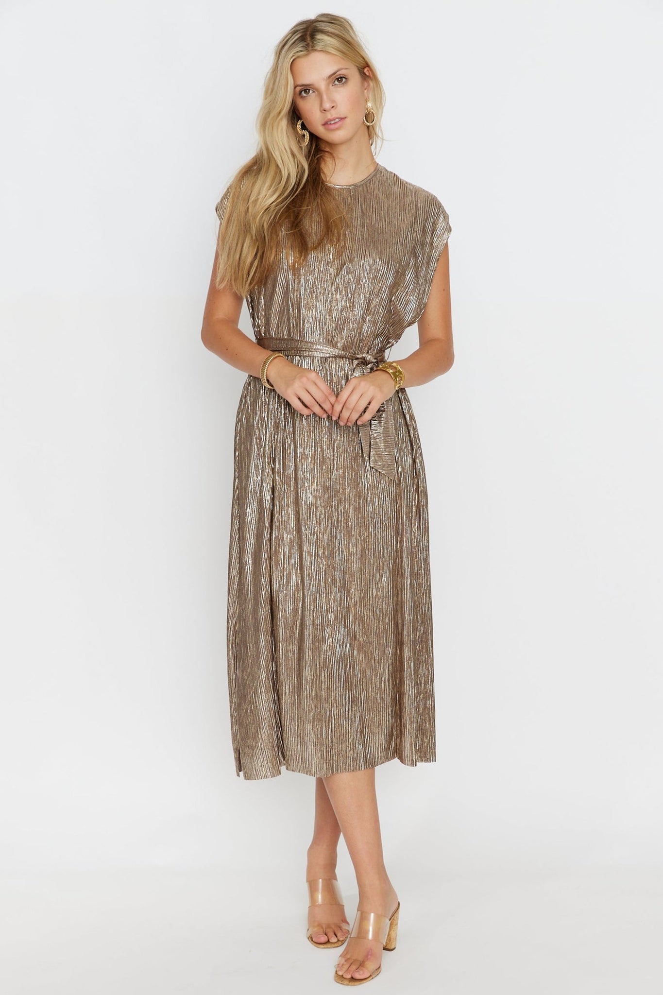 SALE - Eden Metallic Midi Dress