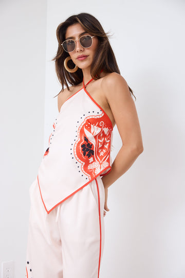 SALE - Zoe Printed Halter Top