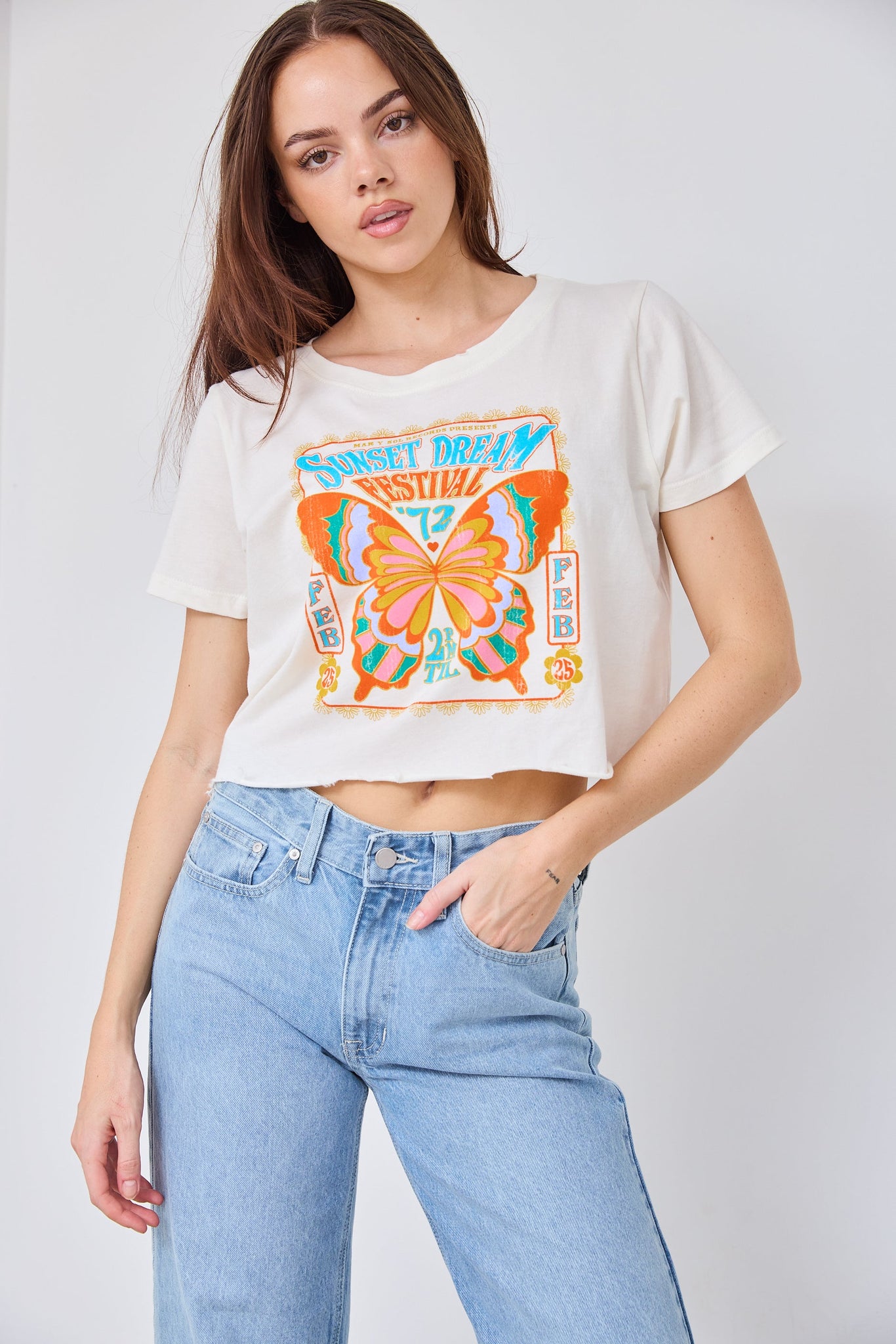 SALE - Sunset Dream Festival Crop Tee