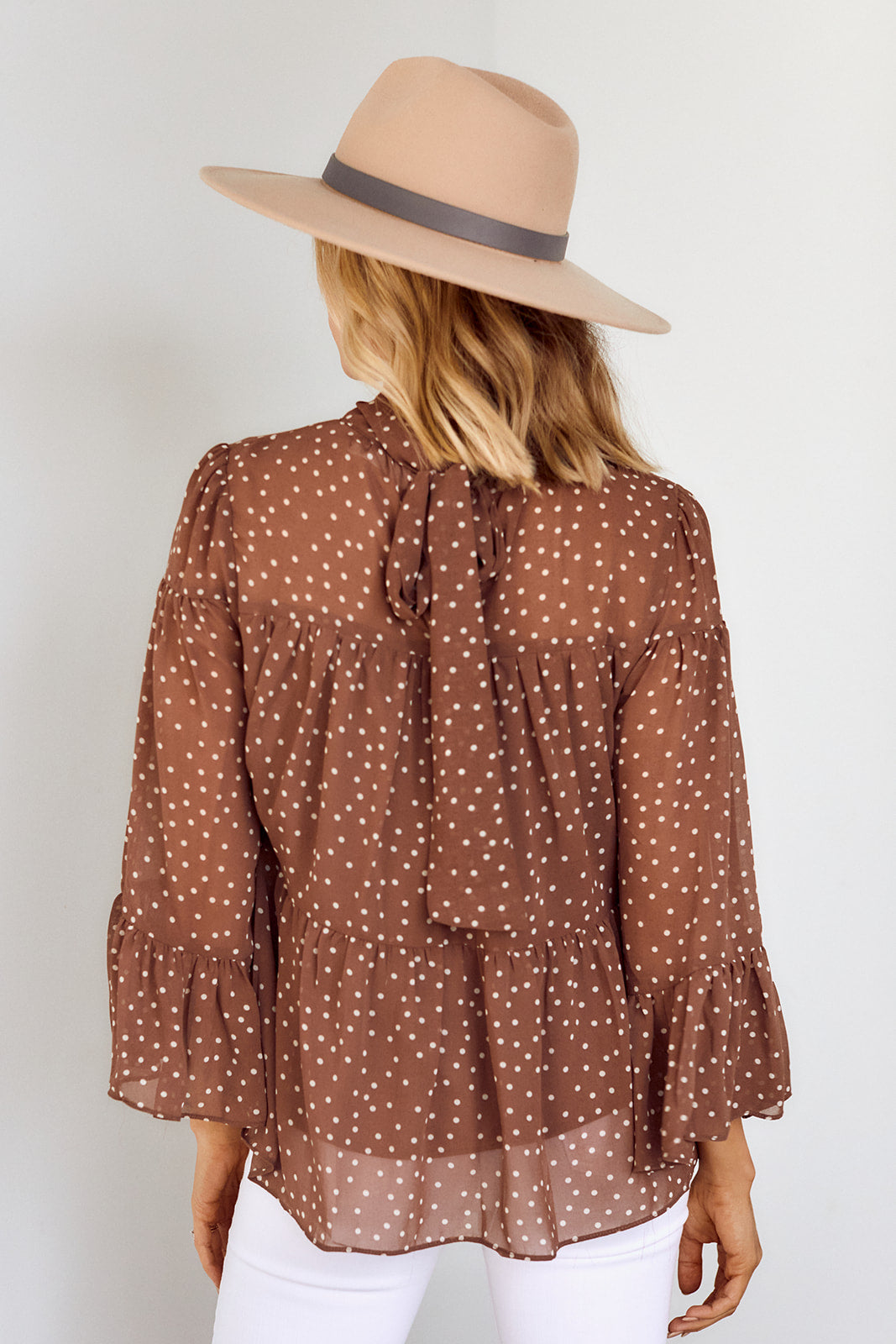 Luna Polka Dot Tiered Blouse