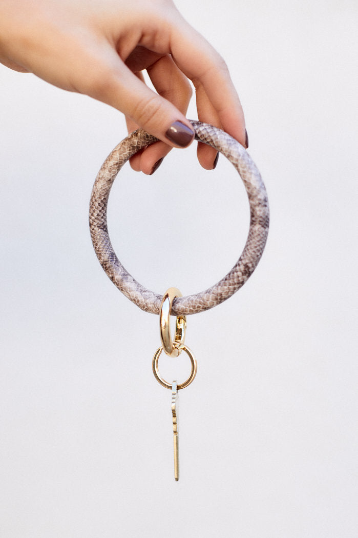Maya Snakeskin Key Ring
