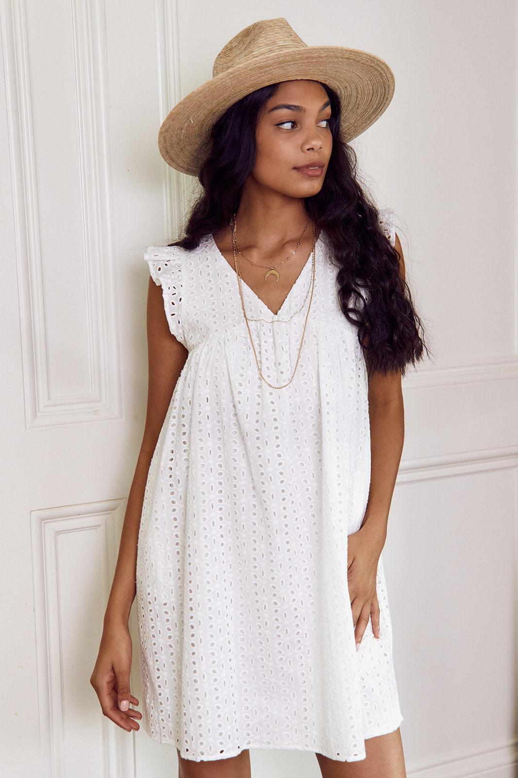 Rammie Eyelet Mini Dress