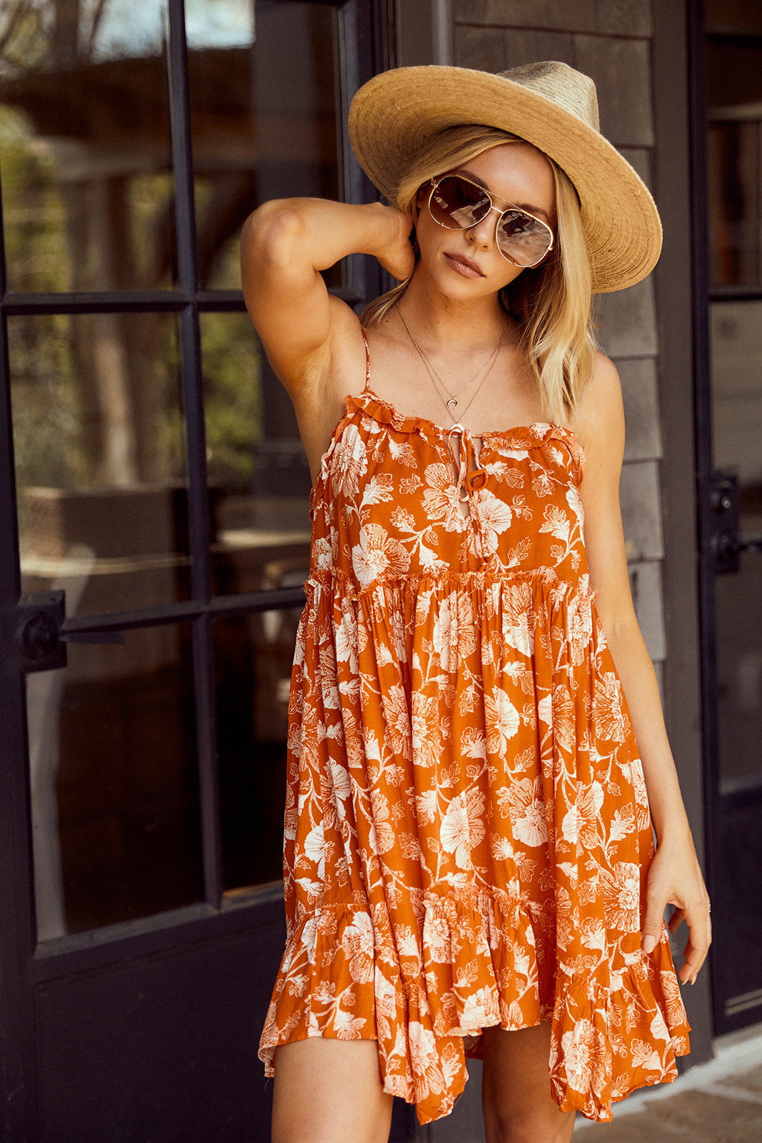 Rio Floral Tiered Mini Dress