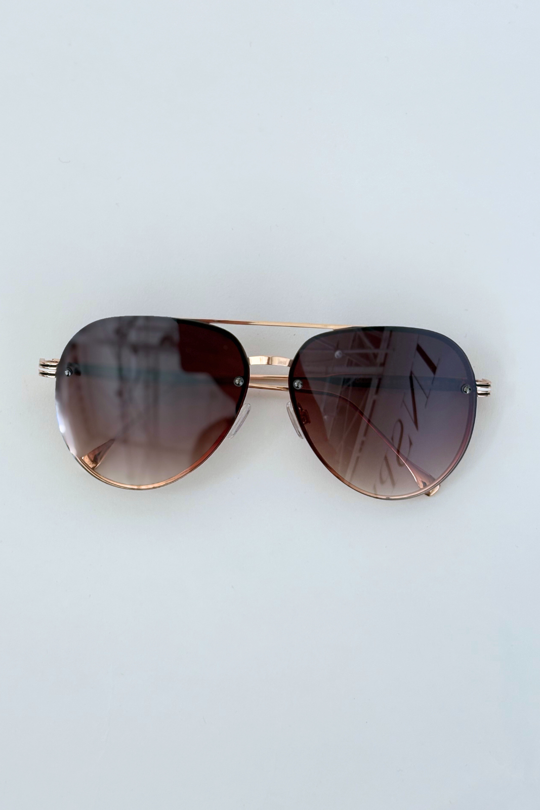 Lucy Rimless Aviator Sunglasses